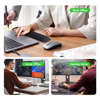 MEKASS Keyboard Wrist Rest, Soft Memory Foam Wrist Support for Keyboard, Keyboard Hand Rest Pad for Wrist Pain Relief, Keyboard Wrist Guard for Long Hours of Work, Gaming, Studying（Gray） - Image 8