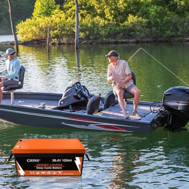 CHINS 36V Lithium Golf Cart Battery, 36 Volt 100Ah LiFePO4 Battery, Built-in Bluetooth 200A BMS, Includes 36V 25A Charger, Monitor, Perfect for Golf Carts - Image 6