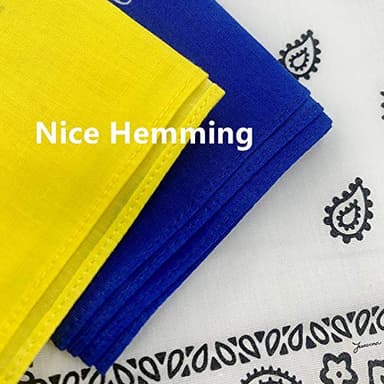 Junvena Cotton Bandanas 12 packs 22"X 22" Double Sides Printed Unisex Kerchief (Camouflage) - Image 4