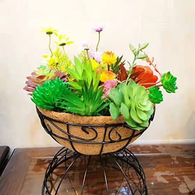 14 inch Coco Liner for planters, 2PCS Round Replacement Plant Basket Liners Coco Fiber Liner for Hanging Basket (14 inch Round) - Image 8