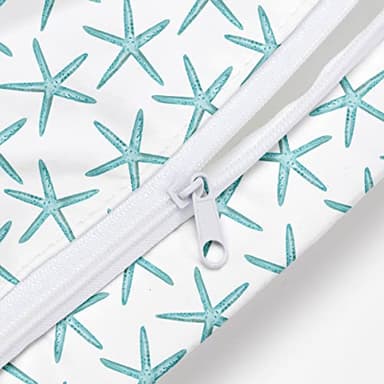 2 Pcs Wet Bag, Wet Dry Bag, Wet Bag for Swimsuit, Travel, Beach, Pool, Stroller, Diapers, Dirty Yoga Gym Clothes, Toiletries, Makeup Bag, Beach Bag Ocean Starfish Anchor Décor Birthday Gift for Women. - Image 7