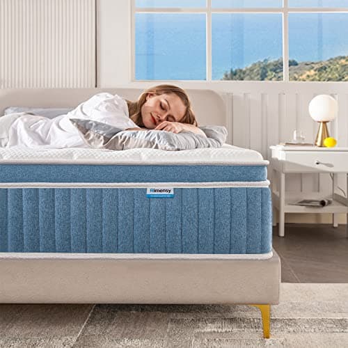 Rimensy Queen Mattress, 12 Inch Hybrid Mattress in a Box, Gel Memory Foam Mattress, Individually Wrapped Pocket Coils, Quality Comfort and Adaptive Support - Breathable, 60"*80"*12" - Image 1