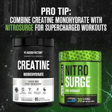 Jacked Factory Creatine Monohydrate Powder 425g - 5g Daily Creatine Supplement for Men and Women, Vegan-Friendly, Third-Party Tested - 85 Servings, Unflavored - Image 6