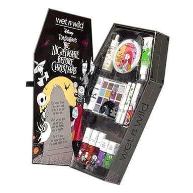 wet n wild Disney Nightmare Before Christmas Limited Edition PR Box - Coffin-Shaped Collector's Set with Eye, Face & Body Makeup, Color-Changing Lip Oils, Tubing Mascara & More - Cruelty-Free - Image 5