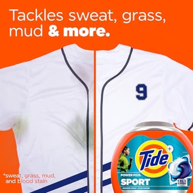 Tide Power PODS Laundry Detergent Pacs with Febreze Sport, 45 Count, HE Compatible, Febreze Freshness with Sport Odor Defense, Tide PODS Laundry Detergent - Image 3