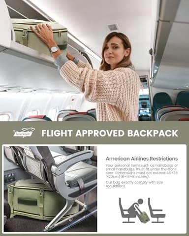 LOVEVOOK Travel Backpack for Women, 40L Carry on Backpack for Airplanes, Large TSA Personal Item Travel Bag fits 17.3" Laptop, Water-Resistant Business Weekender Backpack, 4Pcs - Image 8