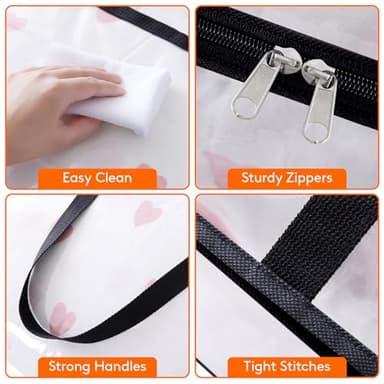 Lifewit 4 Pack Clear Clothes Storage Bags, 40L Plastic Blanket Storage Bag, Vinyl Foldable Moving Bags with Zipper, Closet Organizers and Storage Containers for Bedding, Duvet, Comforter - Image 6