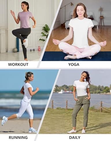 Pioneer Camp Women's Workout Tops Short Sleeve Athletic Shirts Moisture Wicking Quick Dry Mesh Back Yoga Tees for Running Gym Grayish Blue - Image 6