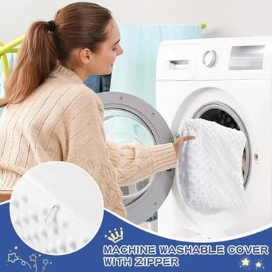 Aonvmdis Bed Bumpers for Toddlers Foam Bed Rail for Toddlers 1 Pack Bed Rails Bumper for Queen, King, Twin, Full-Size Bed with Non-Slip Machine Washable Cover - Image 4