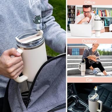 Wanrive Stanley Straw Cover 8 Pack:10MM Silicone Straw Toppers for Stanley Cup and Water Bottle,Cute Accessories with Storage Box,Reusable Straw Tips Lids, C1 - Image 6