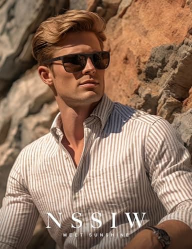 NSSIW Polarized Sunglasses Men and Women, Mens Sunglasses Polarized with Lightweight Frame and UV Protection for Driving Golf - Image 2