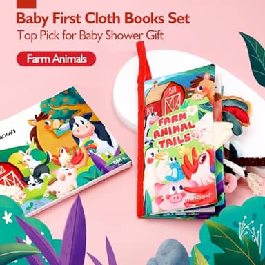 hahaland Baby Books 0-6 Months,Infant Tummy Time Toy Sensory Toys 6 to 12 Months Touch Feel Book Gifts for Boy Girl 0-3 Month Learning Toy Baby Christmas Birthday Gifts Stocking Stuffers (Single) - Image 2