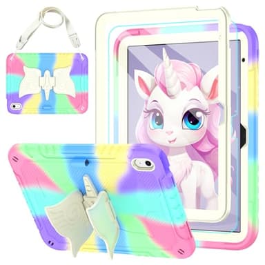 TOMORRY for iPad (A16) 11th Generation 11 Inch 2025/iPad 10th Generation Case 10.9 Inch 2022 with Tempered Glass Screen Protector,Unicorn Stand,Shoulder Strap,for iPad 10 Case Kids Girls (Colourful) - Image 7