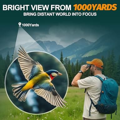 15x32 Compact Binoculars for Adults and Kids - WOZEL High Powered Small Binoculars for Bird Watching, Hunting, Travel, Hiking, Concert, Sports and Outdoors - Easy Focus with Large Objectives - Green - Image 6
