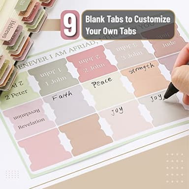 Mr. Pen- Bible Tabs, 75 Boho Theme Laminated Tabs for Women and Men, Study Bible Index, Book Labels - Image 3