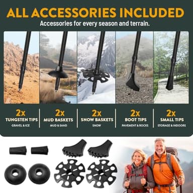 Hiker Hunger Folding Walking Stick, Folding Trekking Poles, Hiking Sticks Foldable Hiking Poles for Men Walking Sticks for Seniors Trekking Poles for Hiking Collapsible Walking Sticks (Gray, Small) - Image 8