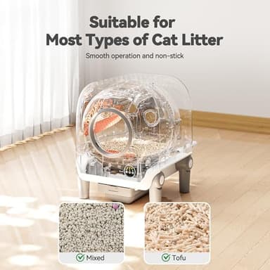 Self Cleaning Litter Box, Automatic Cat Litter Box Self Cleaning for Multiple Cats, with Safety Protection, App Control, 5 Rolls of Garbage Bags - Image 7