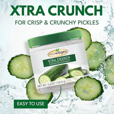 Mrs. Wages Pickle Mix, Xtra Crunch, Easy-To-Use, Fast Results, Great Taste & Crispness, Ensures Crunchiness, 5.5 oz Jar (Pack of 1) - Image 6