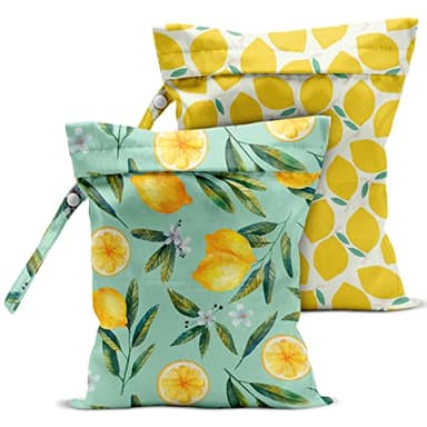 zcyxuuw 2 Pcs Wet Bag, Wet Dry Bag, Wet Bag for Swimsuit, Travel, Beach, Pool, Diapers, Dirty Yoga Gym Clothes, Toiletries, Makeup Bag, Rainbow Heart Decor for Women s Birthday Tie Dye Pattern. - Image 1