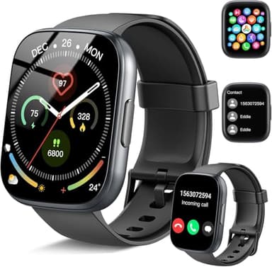 2025 Smart Watch for Men Women, 1.95" HD Touchscreen Fitness Tracker with Bluetooth Calling, Fitness Watch with 110+ Sports Modes/Heart Rate/Sleep Monitor, IP68 Waterproof Smartwatch for Android iOS - Image 1