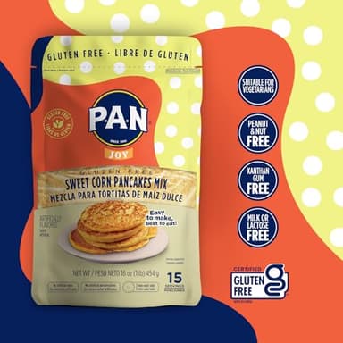 P.A.N Sweet Corn Pancakes Mix – Gluten Free Easy to Prepare 1 lb (Pack of 6) - Image 4