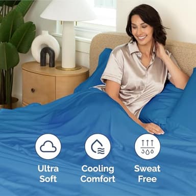 Extra Deep King Sheet Set - 6 Piece Breathable & Cooling Sheets - Hotel Luxury Bedding Set with 18-24 Inch Extra Deep Pockets - Easy Fit - Super Soft, Wrinkle Free and Comfy - Royal Blue, King Size - Image 5