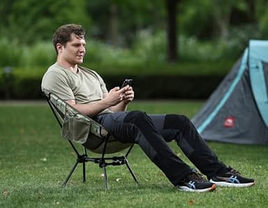 MARCHWAY Lightweight Folding Camping Chair, Portable Foldable Compact for Outdoor Camp, Travel, Beach, Picnic, Festival, Hiking, Backpacking, Supports 330Lbs (Camo) - Image 2