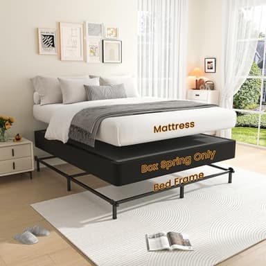 MAF Box Springs King Size 10 Inch, High Profile King Box Spring 3500 lbs Black Heavy Duty Metal Mattress Foundation with Easy Clean Fabric Cover, Easy Assembly - Image 6
