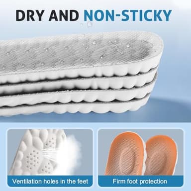 2026 New Steppers Insoles for Men Women, Upgrade Trim to Fit Steppers 4D Memory Foam Cloud Insoles with Arch Surpport & Cushioned Comfort Fits All Shoe Types (Orange, Men 9-10.5/Women 10.5-12) - Image 6