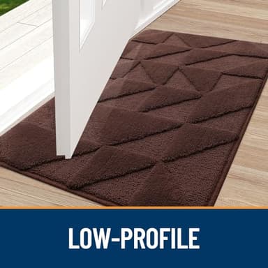 OLANLY Door Mats Indoor, Non-Slip, Absorbent, Dirt Resist, Entrance Washable Mat, Low-Profile Inside Entry Doormat for Entryway (59x36 inches, Dark Brown) - Image 7