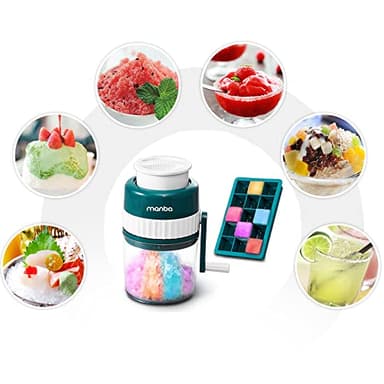 MANBA Ice Shaver and Snow Cone Machine, Premium Portable Ice Crusher with Free Ice Cube Trays - BPA Free - Image 3