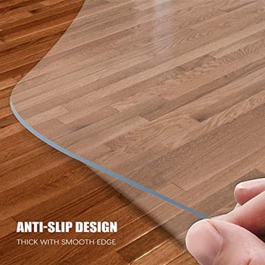 Kuyal Clear Chair Mat, Hard Floor Use, 48" x 30" Transparent Office Home Floor Protector mat Chairmats (30" X 48" Rectangle) - Image 5