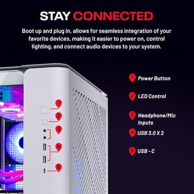 Skytech King 95 Gaming PC Desktop, Intel i7 14700F 2.1 GHz (5.3GHz Turbo Boost), NVIDIA RTX 5070 12GB GDDR7, 1TB Gen4 SSD, 32GB DDR5 RAM 6000 RGB, 850W Gold PSU, 360mm ARGB AIO, Wi-Fi, Win 11 Home - Image 6