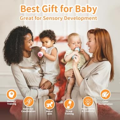 alilo Smarty Bunny Baby Rattle Musical Light Up Toys, Infants Newborns Baby Toys 0-3-6-12-18-24 Months,1 Year Old Boy Girl Gifts, 4 Music Modes and Color Recognition Function with 9 Color Card - Image 6