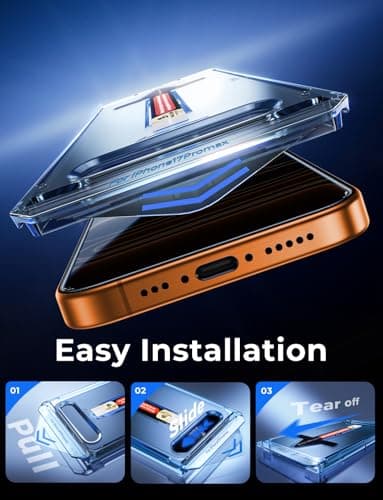 MAGIC JOHN 2 Pack for iPhone 17 Pro Max 6.9 inch Privacy Glass Screen Protector-[Anti-Spy] Auto Dust-Elimination, Bubble Free, Easy Installation - Image 4