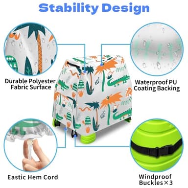 Intoypad Kids Water Table Cover for Step2 Rain Showers Water Table Accessories, Outdoor Toys Waterproof Sunshade Dust Cover for Toddlers 1-3 Outdside Step 2 Watertable Toys for Kids Ages 3-5 - Image 5