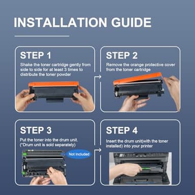 Comatible TN760 Toner Cartridges Replacement for Brother TN760 TN-760 TN730 TN-730 TN 760 Toner Use with MFC-L2710DW MFC-L2750DW HL-L2350DW DCP-L2550DW HL-L2395DW HL-L2370DW HL-L2390DW Toner Cartridge - Image 4