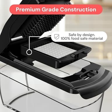 Fullstar The Original Pro Chopper - Vegetable Chopper and Spiralizer, Food Chopper with Container, Fruit Slicer, Kitchen Gadgets & Gifts, Home Essentials (8 in 1, Black - Image 7