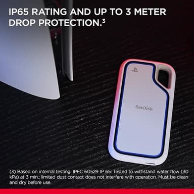 SanDisk 2TB Extreme Portable SSD, Officially Licensed for PlayStation 5 Console and PC - up to 1000MB/s, USB-C, USB 3.2 Gen 2, Drop Protection - External Solid State Drive - SDSSDE62P-2T00-G25 - Image 7