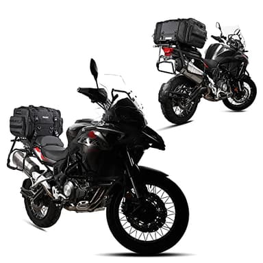 Rhinowalk Motorcycle Tail Bag Expandable Motorcycle Travel Luggage 60L Waterproof All Weather/Trunk/Rack Bag with Sissy Bar Straps-Black - Image 8