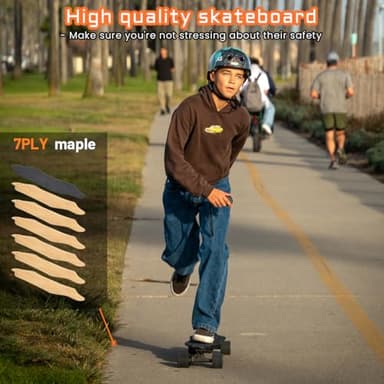 MEEPO Campus V5 Series/Envy Electric Skateboard with Remote, Top Speed Up to 29 Mph, 4 Speed Smooth Braking, Easy Carry Handle Design, Suitable for Adults & Teens - Image 2