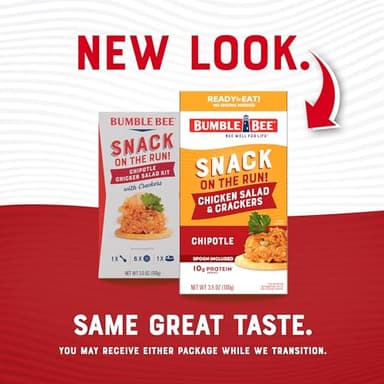 Bumble Bee Snack On The Run Chipotle Chicken Salad with Crackers Kit, 3.5 oz (Case of 12) - Ready to Eat, Spoon Included - Shelf Stable & Convenient Protein Snack - Image 6