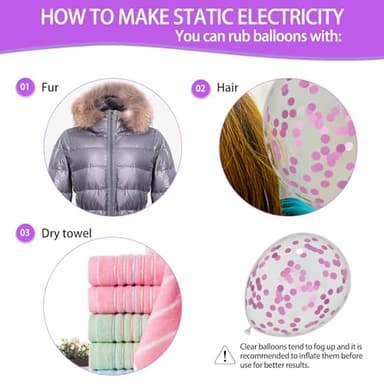 68Pcs Pink and Purple Balloons 12 Inch Metallic Purple Pink Latex Balloon Confetti ballons with Ribbons Party Balloons for Wedding Girls Birthday Baby Shower Decorations. - Image 5