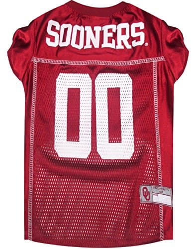 NCAA College Oklahoma Sooners Mesh Jersey for Dogs & Cats, XXX-Large. Licensed Big Dog Jersey with Your Favorite Football/Basketball College Team - Image 1