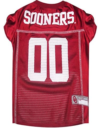 NCAA College Oklahoma Sooners Mesh Jersey for Dogs & Cats, XXX-Large. Licensed Big Dog Jersey with Your Favorite Football/Basketball College Team - Image 1