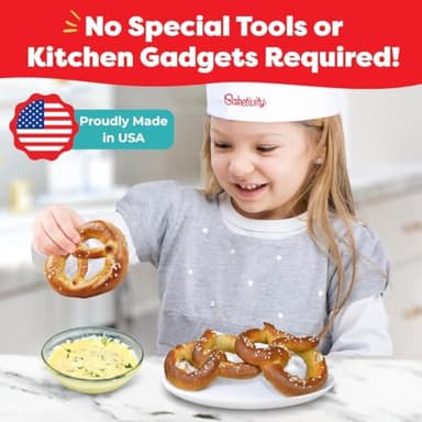 Pretzel Making Kit - Real Cooking Set for Kids Ages 5-12+ with Recipe and Ingredients - Kids Baking Set for Girls & Boys - Great Gift for Family Bonding - Image 3