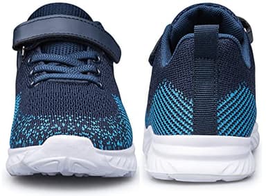 MURDESOT Kids Shoes Toddler Boys Girls Athletic Running Sports Strap Sneakers for Toddler/Little Kid/Big Kid 2 BlueWhite - Image 2