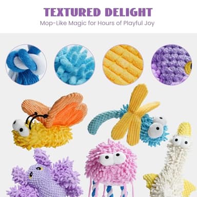Nocciola Small Medium Large Dog Toys, Cute Soft Squeaky Crinkle Plush Stuffed Durable Pet Teething Animal Chew Toys for Small to Large Breed, Cognitive Stimuting Boredom Puppy Busy Birthdays Gifts - Image 3