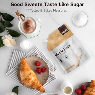 SPICEEL Monk Fruit Sweetener with Allulose - White Sugar Substitute, without Erythritol, Coffee, Tea, Gluten Free, Vegan, Sugar Replacement (1lb) - Image 7