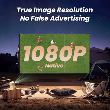 [Sound by JBL& Built-in Battery] Yaber T2 Outdoor Projector with WiFi 6 and Bluetooth, Native 1080P Smart Projector for Inside Outside,Compatible with TV Dongle(Not included)(Camouflage Handle) - Image 4